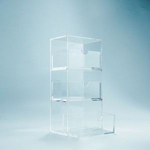 Best Selling for Modern Acrylic Card Holder Store Display Stand <b>Stackable</b> <b>Drawer</b> Organizer <b>Storage</b> Cabinet - Product Image 5