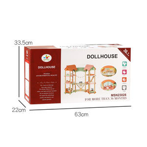 บ้านตุ๊กตาไม้สุดโรแมนติก สามชั้น สไตล์วิลล่าเจ้าหญิง พร้อมชุดเฟอร์นิเจอร์ สำหรับเด็กอายุ 5-7 ปี - Product Image 3