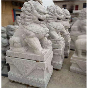 Estatuas De León SH STONE, estatuas de León de mármol blanco tallado en piedra de mármol - Product Image 4
