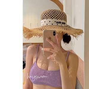 <span class=keywords><strong>Bikini</strong></span> multicolor inspirado <span class=keywords><strong>en</strong></span> <span class=keywords><strong>Instagram</strong></span> para <span class=keywords><strong>mujeres</strong></span> jóvenes, nuevo estilo, traje de baño de cuerpo separado, decoración de cristal, patrón de letras-Japón - Product Image 4