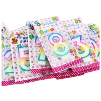 Bougies d'anniversaire colorées écologiques en cire de paraffine numérotées de 0 à 9 pour la décoration de gâteaux, idéales pour les fêtes et l'usage domestique (vente en gros)