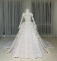 Nouvelle Robe de Mariée Sirène en Dentelle Grande Taille Style Été, Manches Longues, Blanc Pur, Longueur Ras du Sol TNBPno44