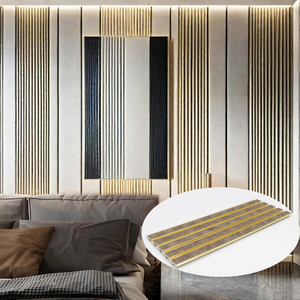 Décoration intérieure moderne de luxe, installation facile, persiennes, panneau mural en PS, couleur personnalisée, grille imperméable en bambou - Product Image 4