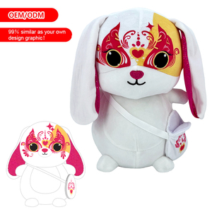 EN71 personalizado primavera Pascua púrpura Fuzzy Bunny Plushie Animal de peluche conejo de peluche juguete para regalo para chico hora de acostarse amigo con oreja flexible - Product Image 5