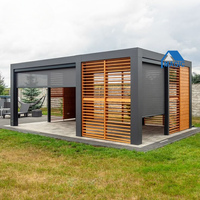 Pergola électrique magique en aluminium imperméable pour jardin extérieur avec cuisine extérieure