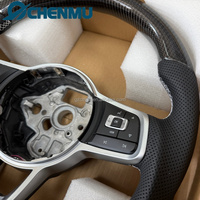 VENTE FLASH Volant de voiture en cuir et fibre de carbone pour VW Volkswagen Golf Passat B8 R Polo MK5 6 7 7.5 GTI GTD GTE Jetta Tiguan