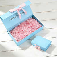 Boîte d'emballage cadeau de luxe rigide magnétique recyclable avec logo personnalisé et couvercle à nœud papillon pour bougies, mariages et festivals (vente en gros)