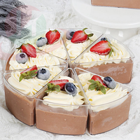 Mini-coupes à dessert triangulaires en plastique transparent de haute qualité pour gâteaux, mousses, puddings et tiramisus – Boîtes à gâteaux individuelles