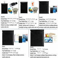 Sac Faraday personnalisé 5 pièces, ignifuge, bloquant les signaux, étanche, antivol, anti-traceur pour téléphone, clé de voiture, ordinateur portable, tablette