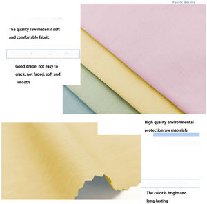 Fabrika fiyat renkli düz boyalı pamuklu kumaş adam kadınlar için <span class=keywords><strong>100</strong></span>% organik pamuklu kumaş Shirting - Product Image 2