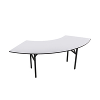 Tables Pliantes Modernes en Bois Rectangulaires et Rondes pour Événements en Extérieur, Mariages, Dîners, Restaurants, et Banquets