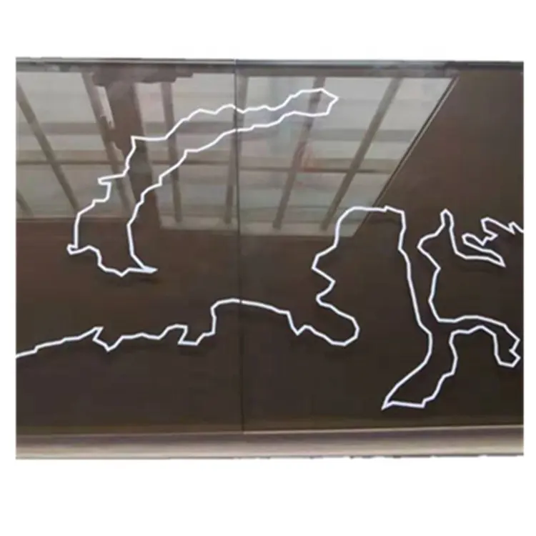 Verre trempé imprimé par Digital d'écran en soie de conception faite sur commande d'impression pour la décoration industrielle de meubles de bâtiment