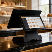 Terminal de point de vente pliable haut de gamme, écran tactile 15,6 pouces, système Android Windows pour la vente au détail, la restauration, solution OEM ODM