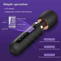 Vibrateur miniature portable avec écran LCD, puissant masseur clitoridien, silencieux, discret, étanche, en silicone souple, jouet sexuel pour femme