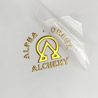 Autocollant adhésif personnalisé avec logo en lettres dorées, imprimé en quatre couleurs, découpé, en métal/papier, résistant aux UV, imperméable, résistant à l'huile, usage personnalisé
