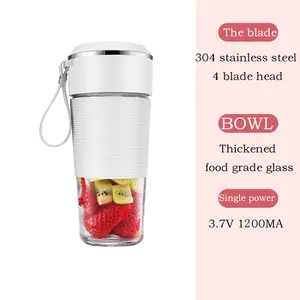 Hot-Selling Huishoudelijke Draagbare Mixer Juicer Food Grade Plastic Fles Fruit Groente Blender