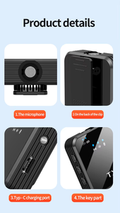 Micrófono Inalámbrico Dual Mini con Chip DPS, 2 en 1, USB Tipo C, Micrófono Lavalier Pequeño con Cancelación de Ruido para Video TikTok - Product Image 6