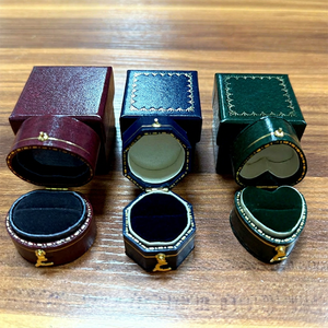 Vintage Leather Jewelry <b>Box</b> <b>Small</b> Jewelry Organizer Case Custom Logo Ring Earring Necklace Gift <b>Box</b> For Women for Engagement - Product Image 4