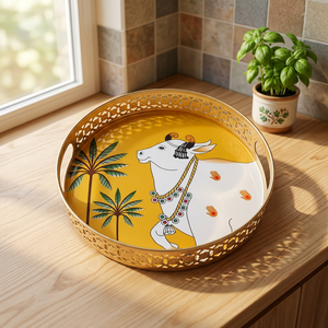 Assiettes de service ovales en céramique faites à la main, motif chinois traditionnel bleu et blanc, design végétal, vaisselle de fête - Product Image 5