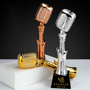جوائز طقم الميكروفونات الزجاجية الكريستالية جوائز الموسيقي - Product Image 5