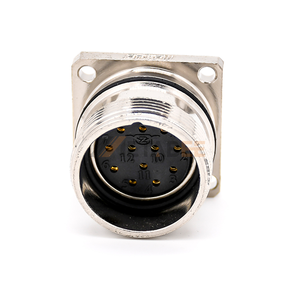 Female Straight Solder Cable Flange Mount