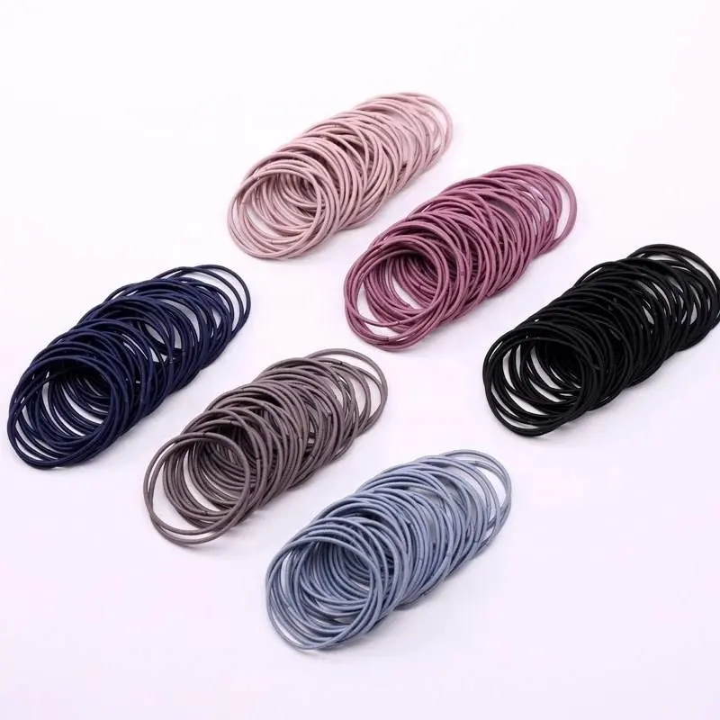 50pcs/lot 4.5CM Hair Accessories girls Rubber bands Scrunchy Elastic Hair Bands Girls Headband decorations ties Gum for hair