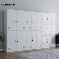 Armario de almacenamiento de acero y plástico moderno, muebles escolares integrales para vestuario, taller, personal, gimnasio, personal de la escuela