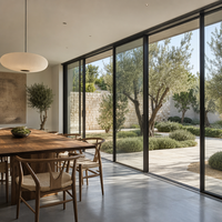 Fenêtre coulissante en aluminium Haoyue, élégante, résistante à l'usure, sur mesure pour maison familiale