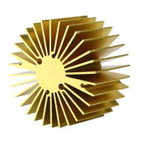 Dissipateur thermique rond en alliage d'aluminium série 6000 personnalisé, 180 mm, extrudé, avec finition anodisée et usinage CNC