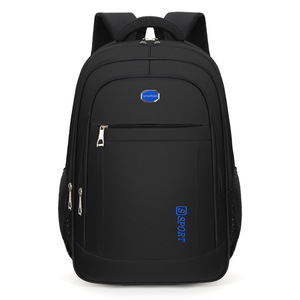 Laptop <b>Backpack</b> Large Capacity <b>With</b> Laptop <b>Compartment</b> For Men Business Travel Sports Students Casual Use Black - Product Image 1