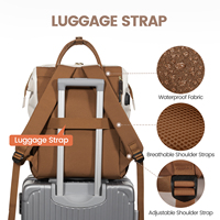 Sac à dos LOVEVOOK en nylon imperméable pour ordinateur portable, idéal pour les voyages, l'université et le travail, avec port USB intégré, pour femmes - Vente en gros