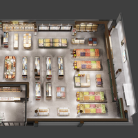 Service de conception d'intérieur pour supermarchés et hypermarchés, planification de magasins, dessin de plans de construction, support de conception