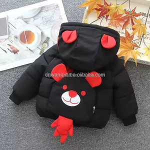 Vestes d'hiver chaudes pour bébés et enfants, en denim à imprimé animal, réversibles, pour garçons, vêtements d'hiver respirants en coton - Product Image 3