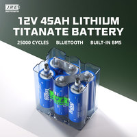 Batería de Estado Semisólido LiFePO4 JREPOWER de 12 V y 45 Ah, 25000 Ciclos, IP67 Resistente al Agua, Bluetooth BMS, Directo de Fábrica, Modelo para Audio de Automóvil
