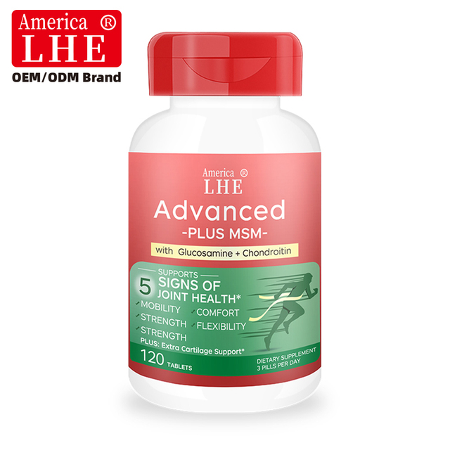 Private Label Advanced Supplement Manufacturer with Glucosamine Chondroitin Vegan Joint Health Support 120 Advanced Tablets