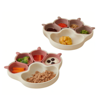 Ensemble repas bébé carré en silicone, assiette et bol avec ventouse puissante, qualité alimentaire sans BPA, écologique, vaisselle pour tout-petits, faible MOQ