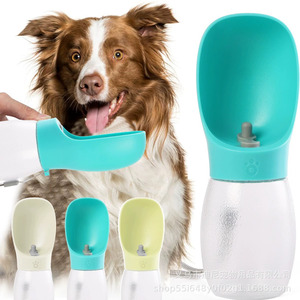 Pet <b>Water</b> <b>Bottle</b> 300Ml Portable <b>Dog</b> Cat Travel Outdoor Drinking <b>Bottle</b> With Bowl - Product Image 1