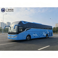 Nouvel autocar diesel 31-50 places, conduite à gauche, boîte manuelle, moteur Yuchai, autonomie 700 km, 375 CV, suspension pneumatique, bus interurbain haute température