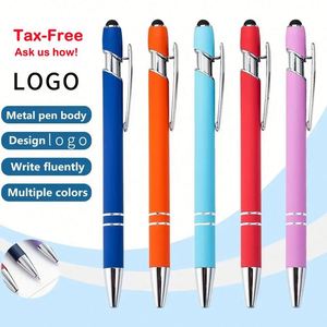 Stylo publicitaire fantaisie de luxe en métal coloré, fournitures de bureau, papeterie, stylet personnalisé, stylo à bille de marque avec logo - Product Image 1
