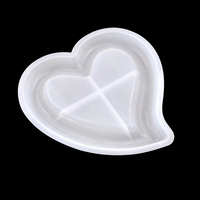 Candyer Moule en silicone en forme de petit cœur pour dessous de verre, moule en résine époxy, moule en silicone pour fabrication artisanale DIY, moule en silicone pour découpe, moule DIY en forme de cœur