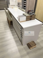 Boya Écologique pour Meuble de Rangement Combiné Personnalisable en Bois, Revêtement de Sol en Bois, Bois d'œuvre, Pierre Artificielle, Quartz, Présentoir de Table, Armoire