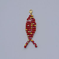 Populaires en Europe et en Amérique : pendentifs en forme de petits poissons colorés avec perles, porte-clés, accessoires colorés DIY et breloques pour sacs.