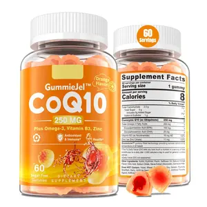 Wholesales Sugar-Free CoQ10 Filled Gummies for Women & Men Plus Omega-3 Zinc & Nicotinamide