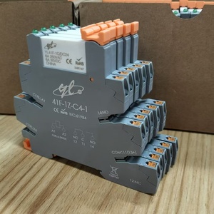 Tùy chỉnh tiếp sức thu nhỏ 24V <span class=keywords><strong>PLC</strong></span> điều khiển công nghiệp tiếp sức ổ cắm 6.22mm Độ dày vít loại điện năng thấp DIN đường sắt - Product Image 3