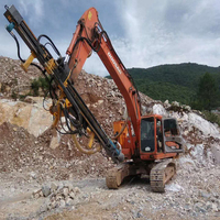 DINGLI Dizel Motorlu Madencilik Patlatma Deliği Hidrolik Sondaj Pompası Motor Yatağı Maks 30m Derinlik Kolay Kullanım Ekskavatör Kullanımı İçin