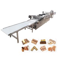 Machine industrielle entièrement automatique de type horizontal en acier inoxydable pour la production de barres protéinées, ligne de production de barres énergétiques pour la fabrication de nougat