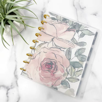 Couvertures de carnet de notes personnalisables en cuir givré pré-perforées pour agenda à disques avec coins arrondis - Cadeau