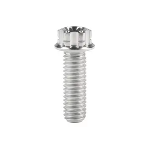 Parafusos de titânio cnc gr5 métrica torx cabeça flange parafuso motocicleta Liga m4 m5 m6 m8 m10 m14 parafusos de titânio