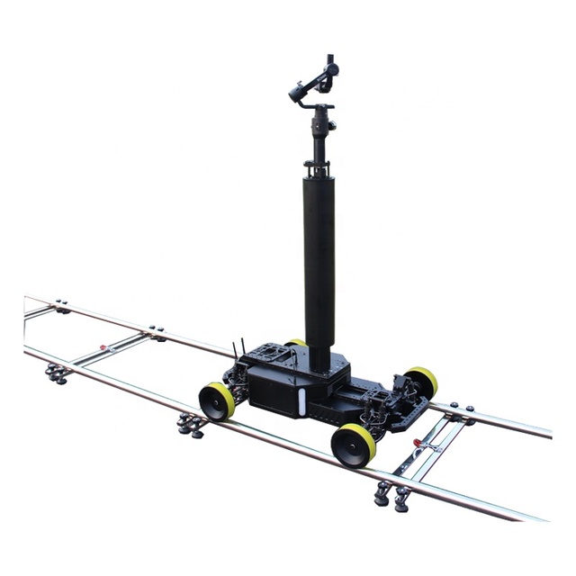 Tracks Low-angle Shooting Motorized Camera Dolly with Tower Lift Range 1.1-1.6m for Stage MX8