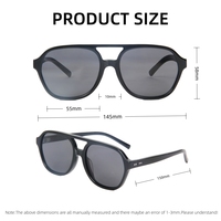 Lunettes de soleil polarisées unisexes tendance transfrontalières, monture en acétate, monture intégrale, confortables, vente en gros du fabricant, personnalisables